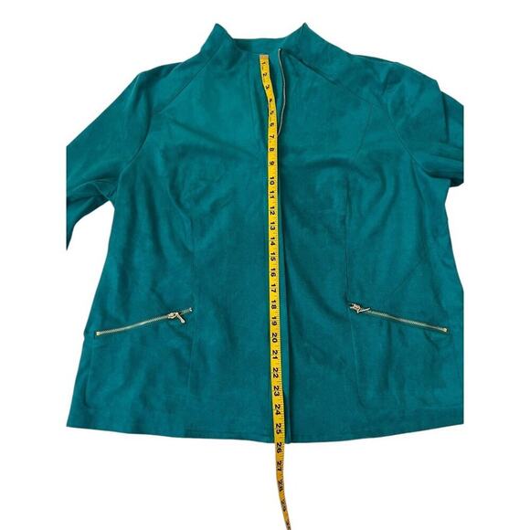 CHICO'S FAUX SUEDE JACKET BLAZER WOMENS - Picture 6 of 8